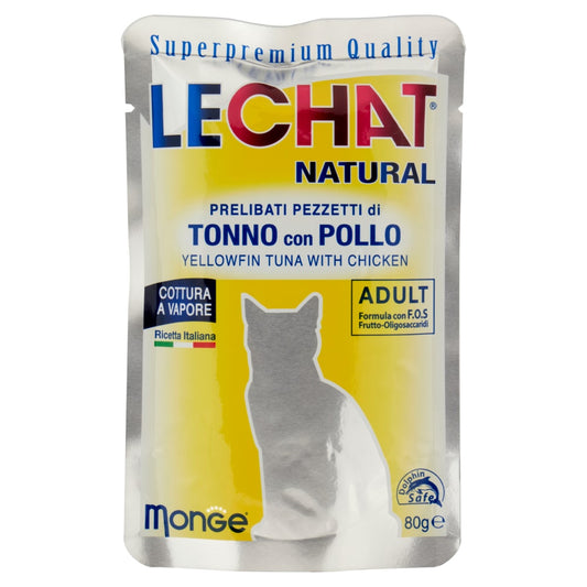 LECHAT NATURAL BUSTINA 80G TONNO CON POLLO