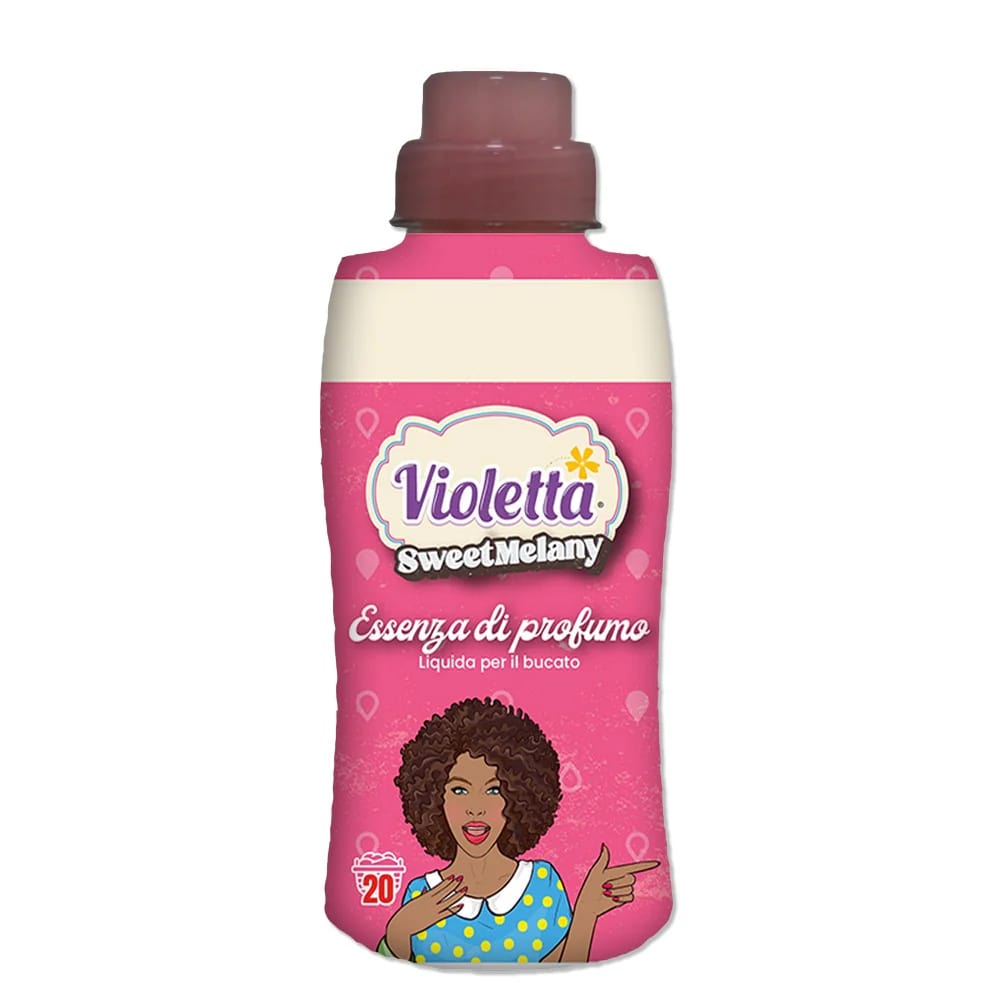VIOLETTA ESSENZA DI PROFUMO LIQUIDA PER IL BUCATO 400ML 20 LAVAGGI SWEET MELANY