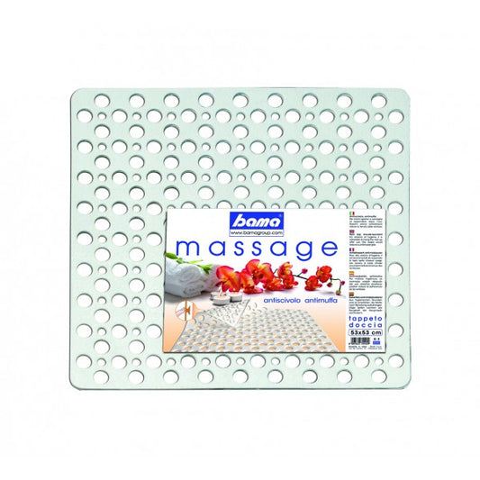BAMA MASSAGE TAPPETO DOCCIA ANTISCIVOLO CM.53X53 BIANCO