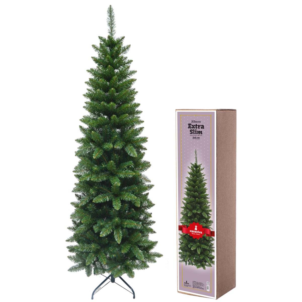 KASAVIVA NATALE ALBERO EXTRA SLIM CM.210 TIPS 687