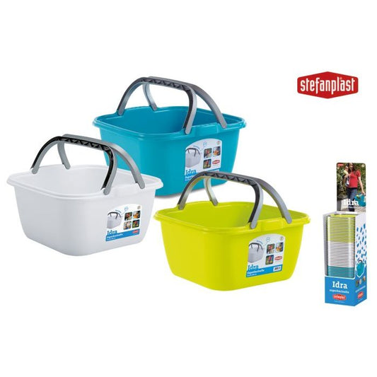 STEFANPLAST BACINELLA IDRA QUADRATA CON MANICI 13LT