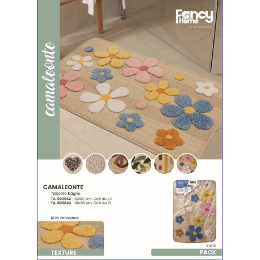 FANCY HOME TAPPETO BAGNO CAMALEONTE CM.50X80