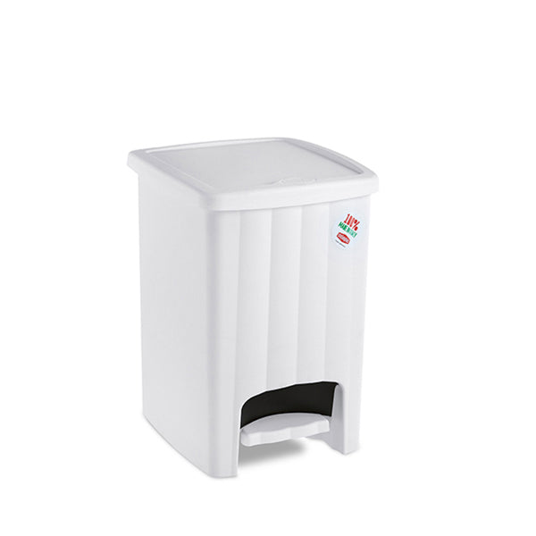 STEFANPLAST PATTUMIERA MARGHERITA A PEDALE CM.30X26X38,5 BIANCO BC01