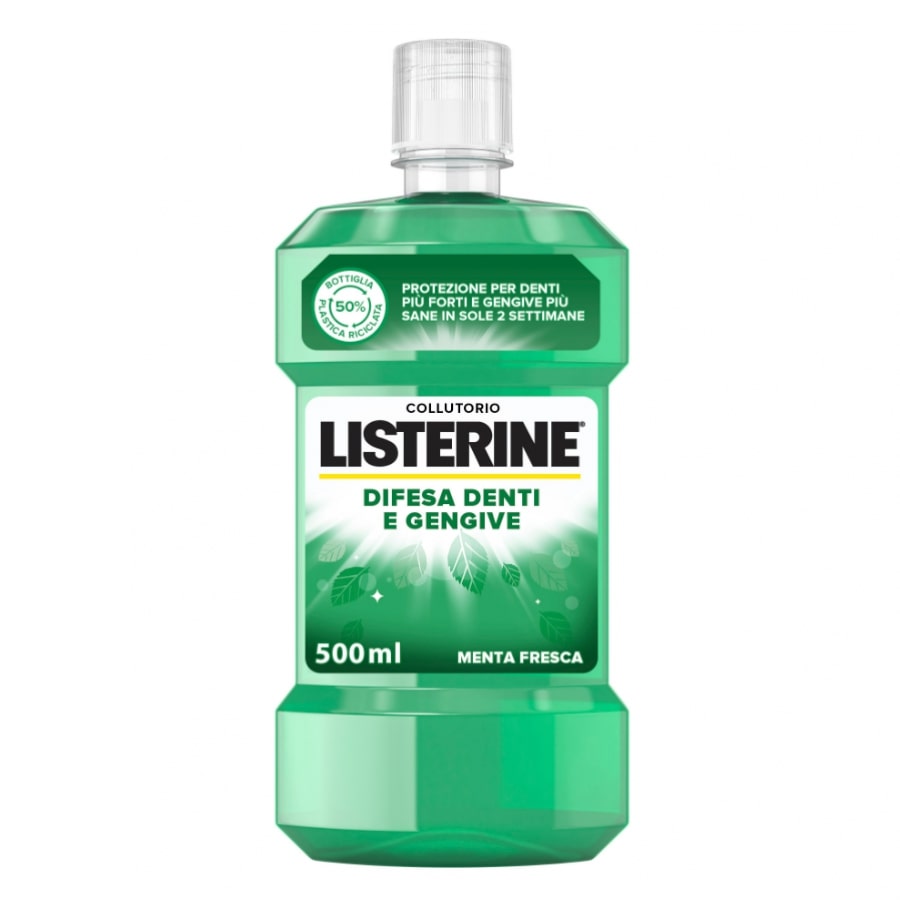 LISTERINE COLLUTTORIO 500ML DIFESA DENTI E GENGIVE MENTA FRESCA