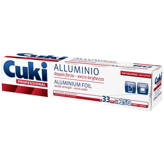 CUKI PROFESSIONAL ALLUMINIO DOPPIA FORZA EXTRA LARGHEZZA H.33CM X 150MT