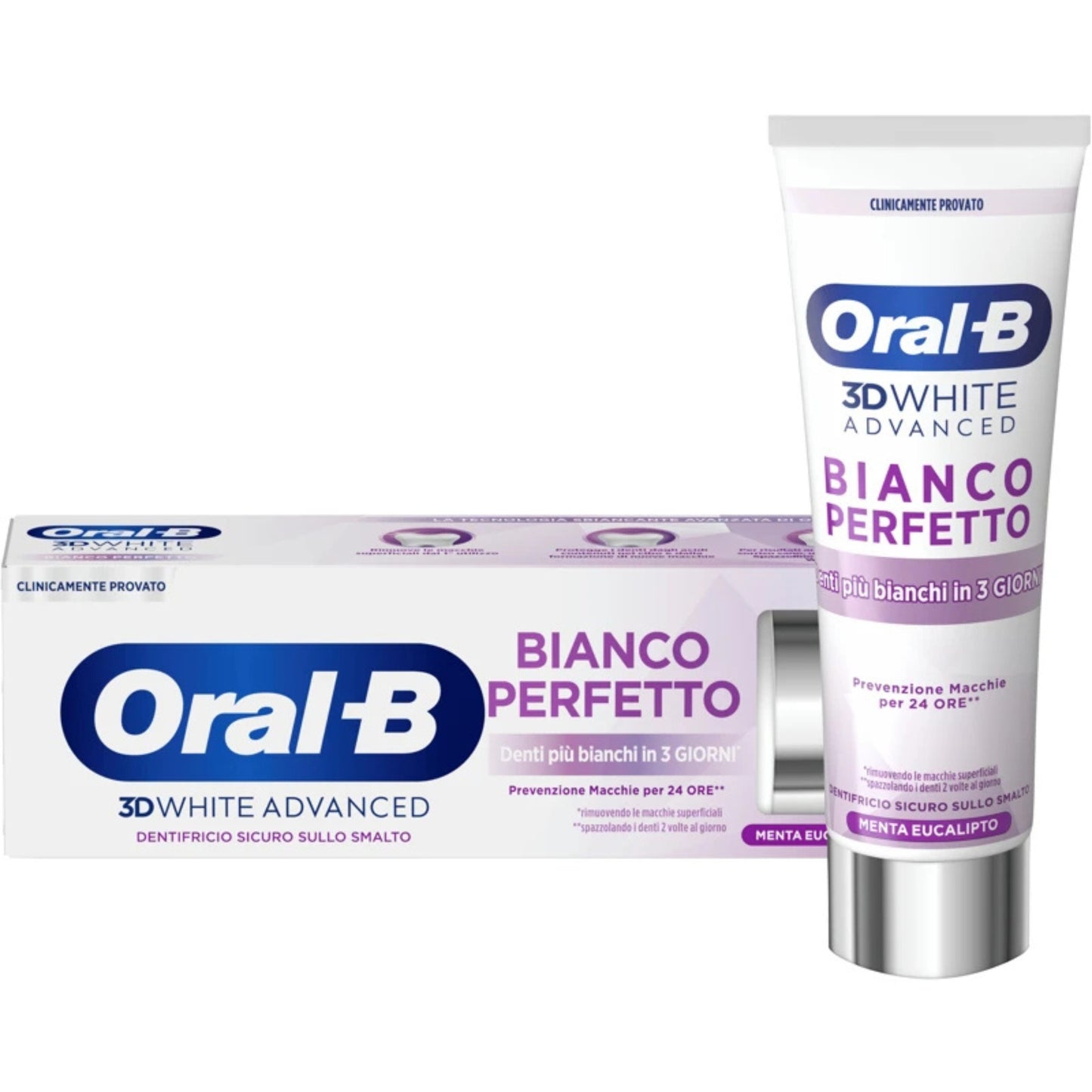 ORAL-B DENTIFRICIO 75ML 3D WHITE ADVANCED BIANCO PERFETTO MENTA EUCALIPTO