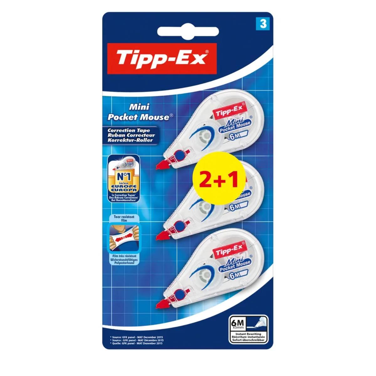 TIPP-EX MINI POCKET MOUSE 5MMX6M 2+1PZ