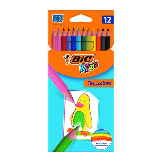 BIC KIDS TROPICOLORS PASTELLI X12