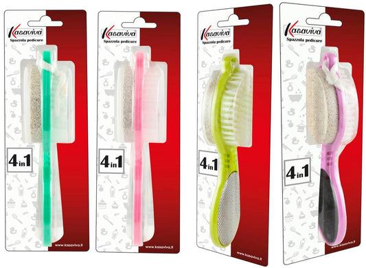 KASAVIVA SPAZZOLA PEDICURE 4IN1 COLORI ASSORTITI