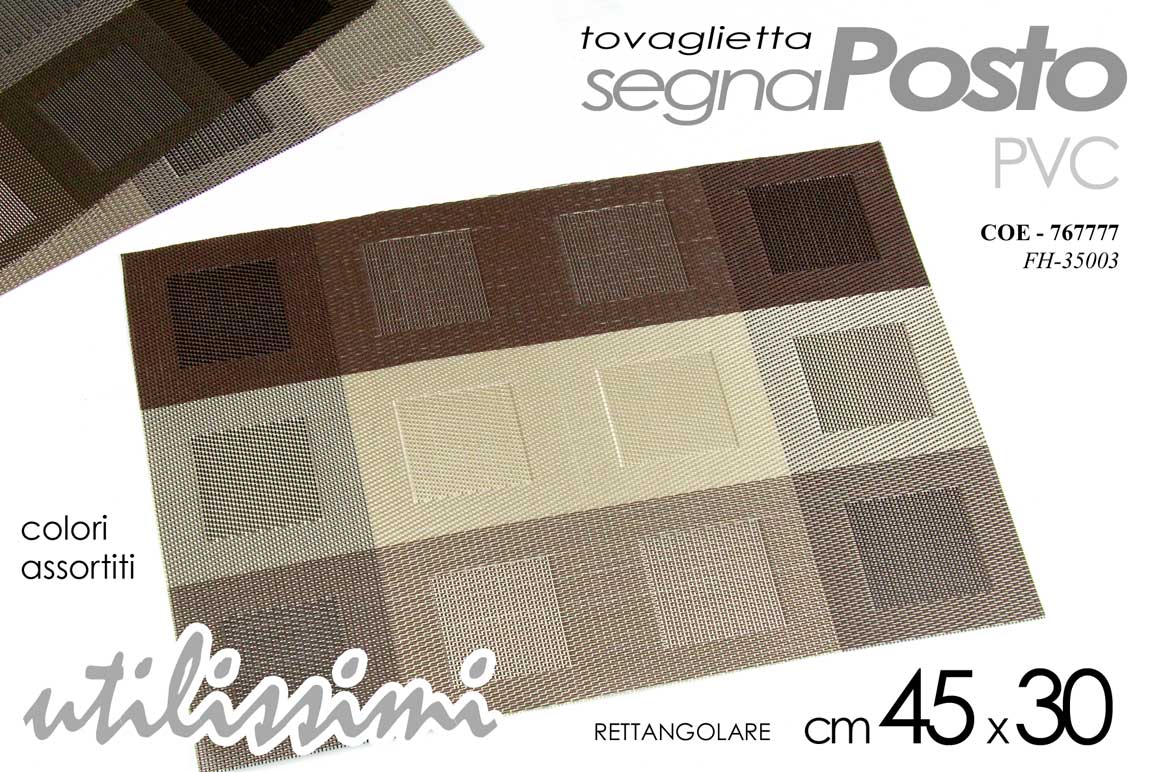 GICOS TOVAGLIETTA SEGNAPOSTO PVC RETTANGOLARE CM.45X30