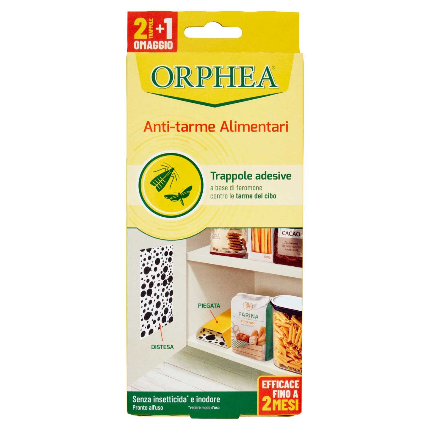ORPHEA ANTI-TARME ALIMENTARI TRAPPOLE ADESIVE 2+1PZ