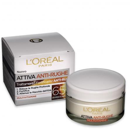 L'OREAL ATTIVA ANTI-RUGHE 65+ TRATTAMENTO FORTIFICANTE 50ML