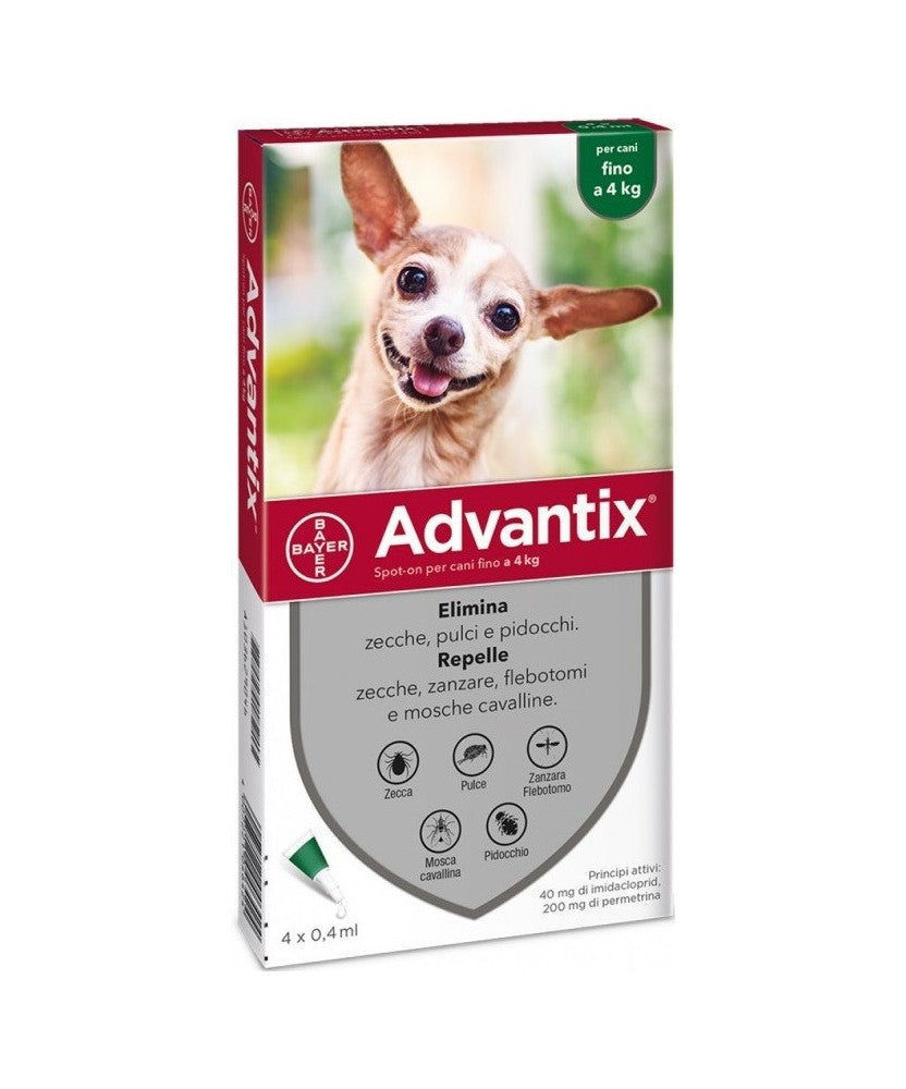 ELANCO ADVANTIX SPOT-ON 1X0,4ML CANI FINO A 4KG