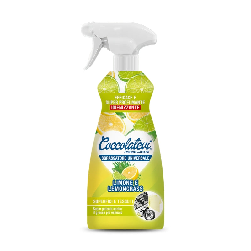 COCCOLATEVI SGRASSATORE UNIVERSALE SUPERFICI E TESSUTI SPRAY 625ML LIMONE E LEMONGRASS