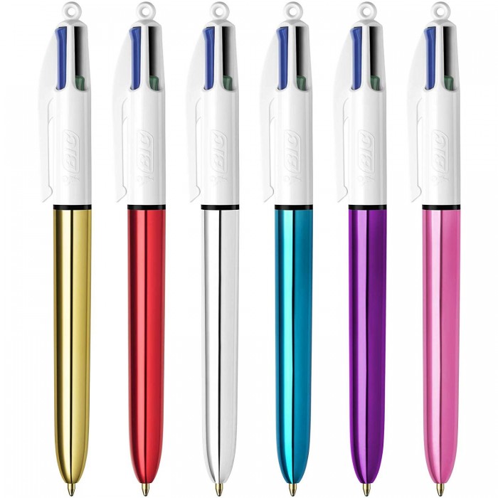 BIC PENNA 4 COLORI SILVER METAL