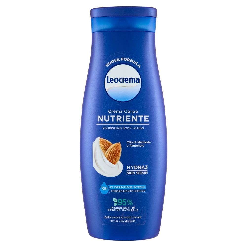 LEOCREMA CREMA CORPO FLUIDA 400ML NUTRIENTE OLIO DI MANDORLA E PANTENOLO