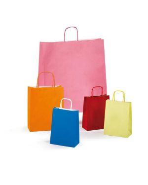 SHOPPER CARTA MANICO RITORTO 22+10X27 COLORI ASSORTITI