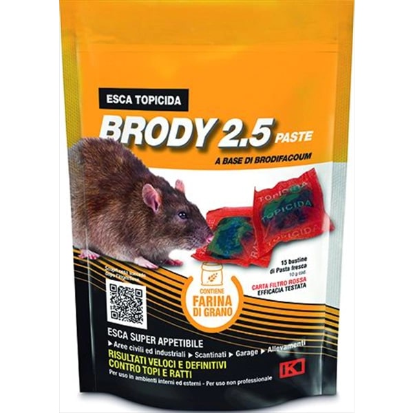 KOLLANT ADAMA ESCA RODENTICIDA BRODY 2.5 PASTE 150G A BASE DI BRODEFACOUM