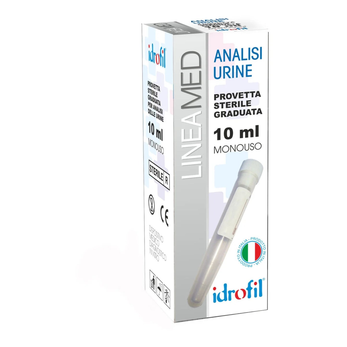 IDROFIL LINEA MED ANALISI URINE PROVETTA STERILE GRADUATA 10ML MONOUSO