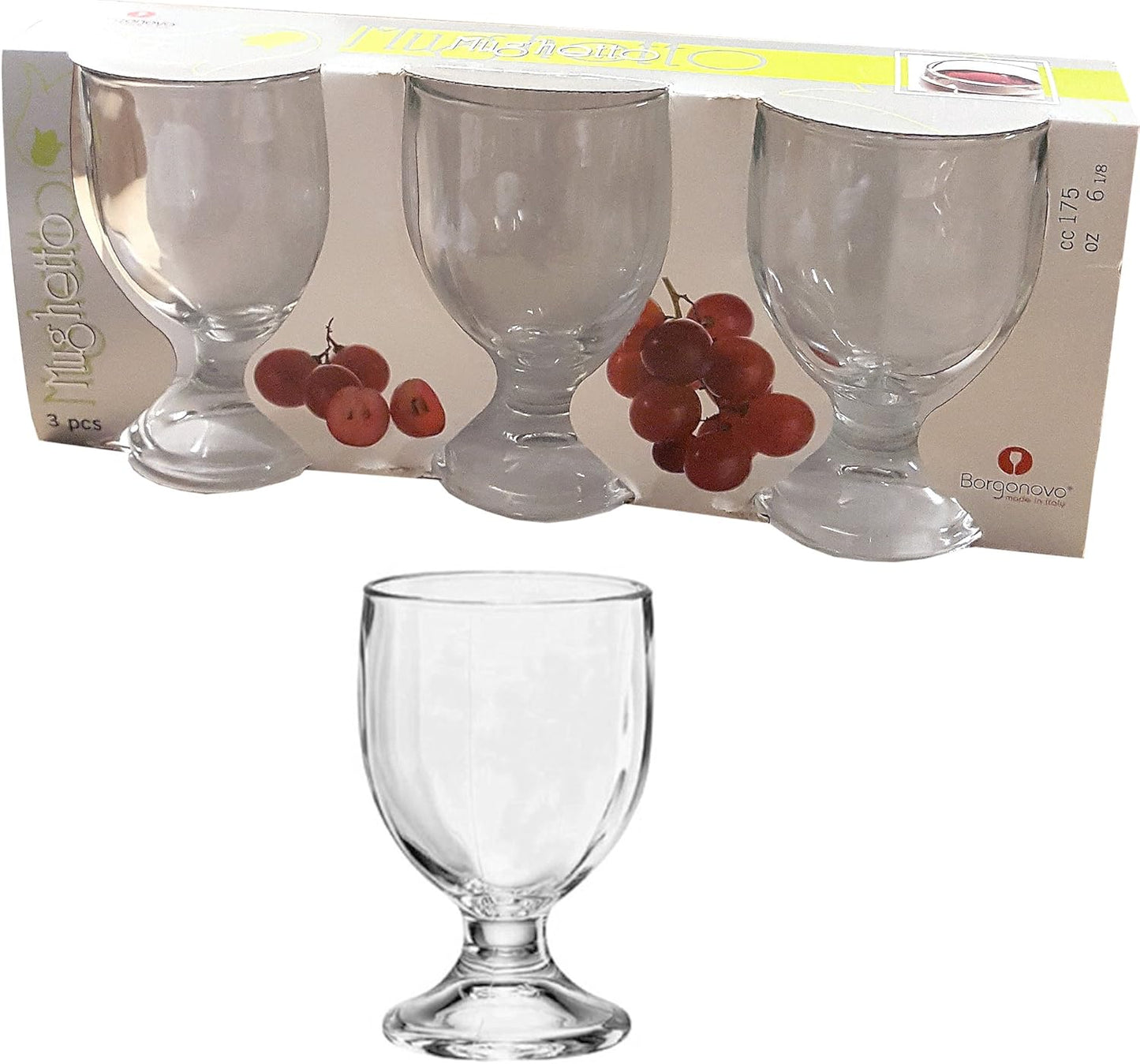 BORGONOVO BICCHIERE MUGHETTO X3 175CC VINO