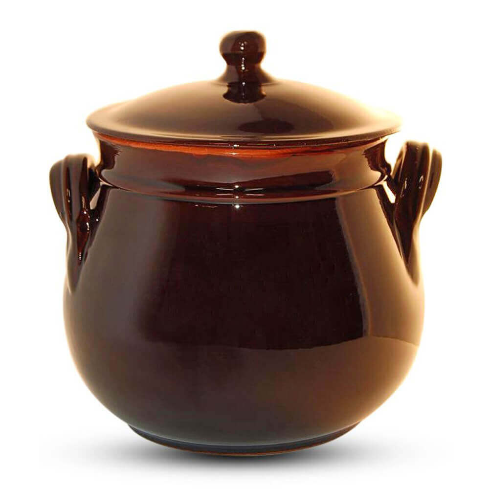 COLI PIGNATA IN TERRACOTTA CON COPERCHIO CM.20