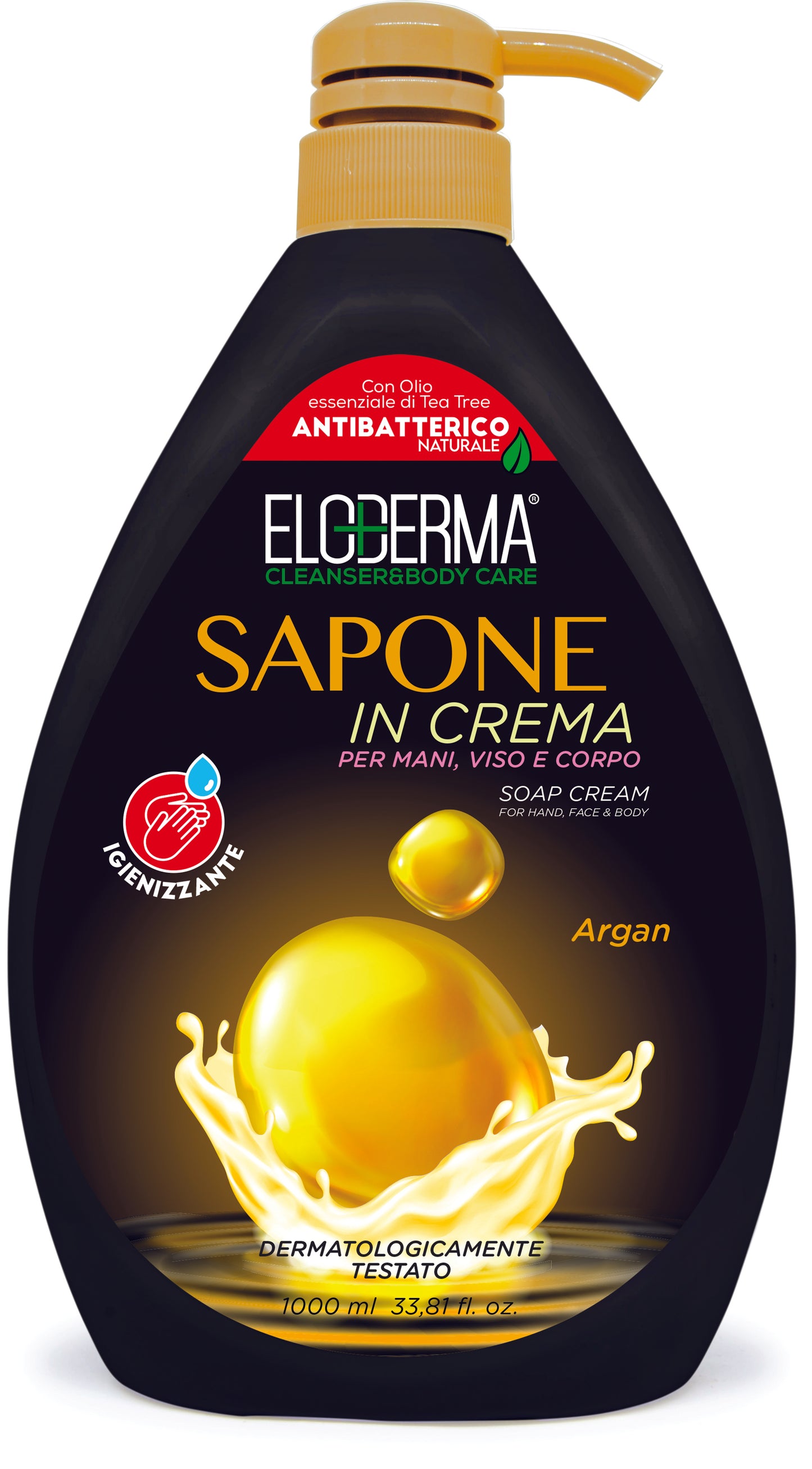 ELODERMA SAPONE LIQUIDO 1L CREMA ARGAN