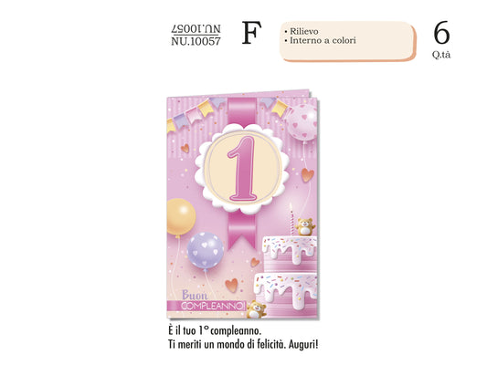 CROMO NB BIGLIETTO NUMERO 1 ROSA NU.10057