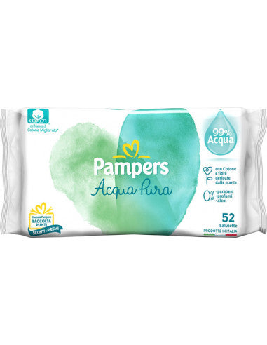 PAMPERS ACQUA PURA SALVIETTINE 52PZ 99% ACQUA