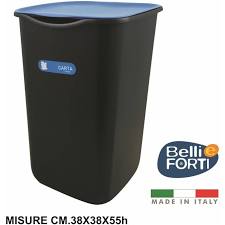 BELLI E FORTI PATTUMIERA 50LT RICICLO CARTA NERO/BLU