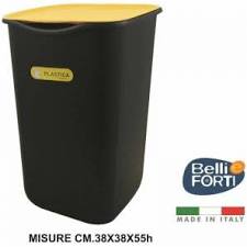 BELLI E FORTI PATTUMIERA 50LT RICICLO PLASTICA NERO/GIALLO