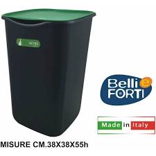 BELLI E FORTI PATTUMIERA 50LT RICICLO VETRO NERO/VERDE