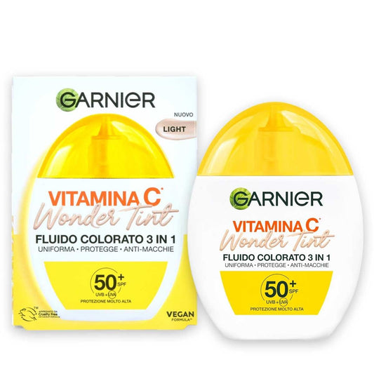 GARNIER VITAMINA C WONDER TINT FLUIDO COLORATO 3 IN 1 SPF 50+ 40ML LIGHT