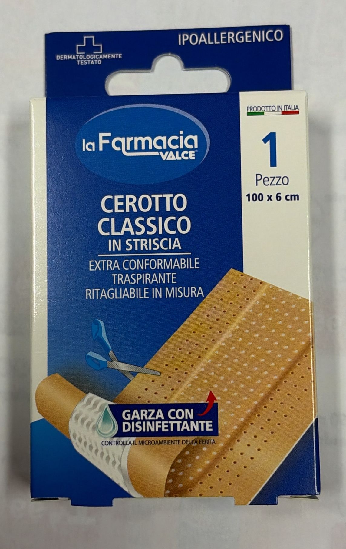 LA FARMACIA VALCE CEROTTO CLASSICO IN STRISCIA CM.100X6 1PZ