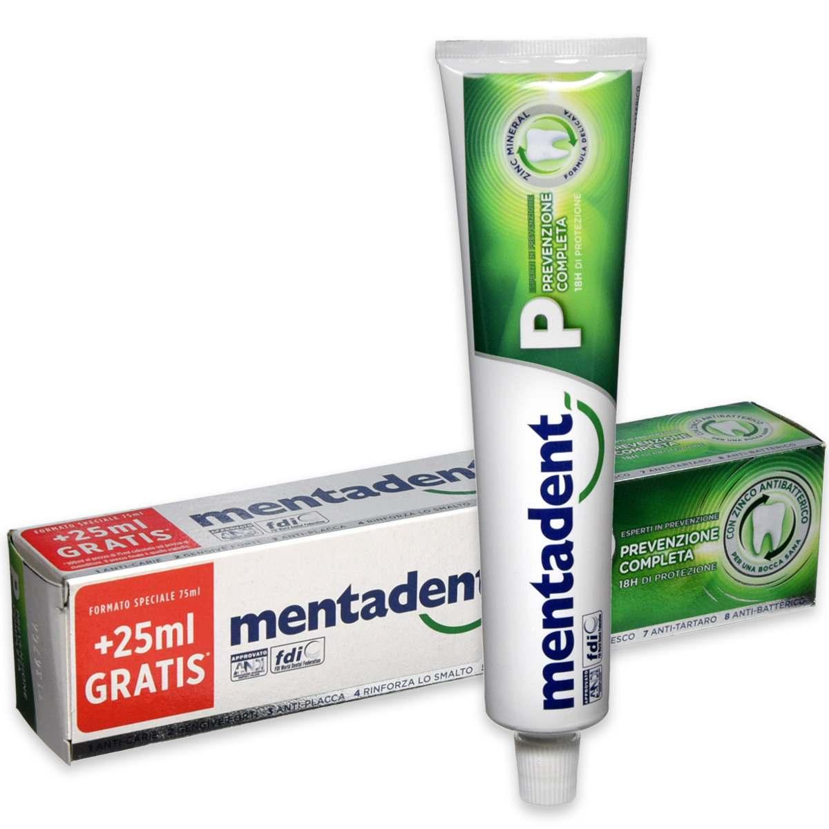 MENTADENT DENTIFRICIO 75+25ML P PREVENZIONE COMPLETA