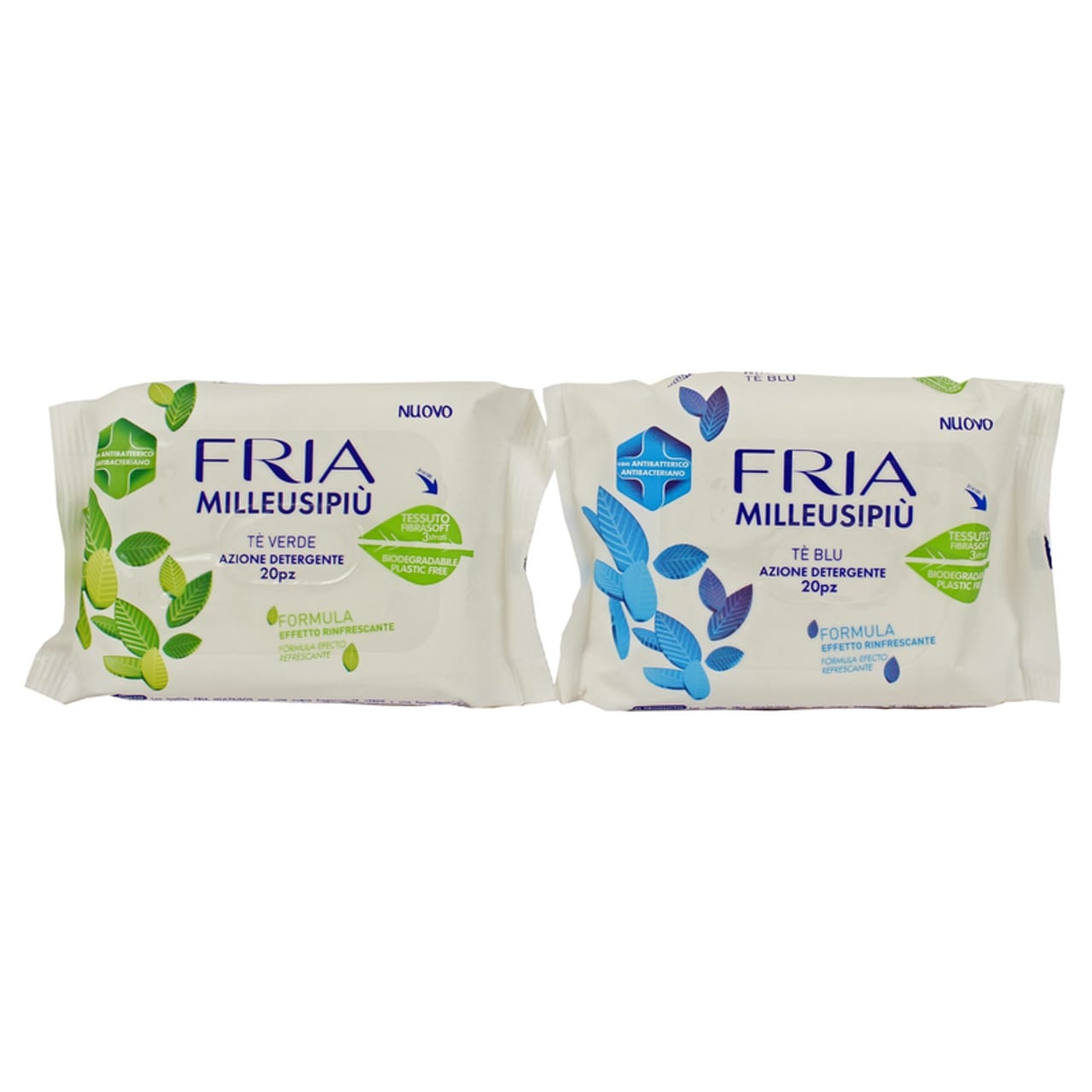 FRIA MILLEUSIPIU' SALVIETTE 20PZ TE' BLU/ TE' VERDE