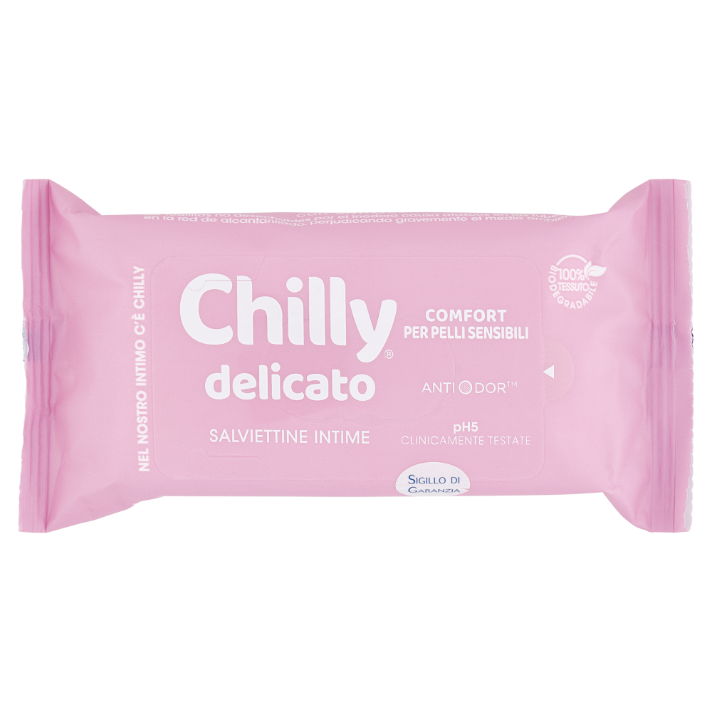 CHILLY POCKET 12 SALVIETTINE INTIME DELICATO COMFORT PER PELLI SENSIBILI ANTIODOR