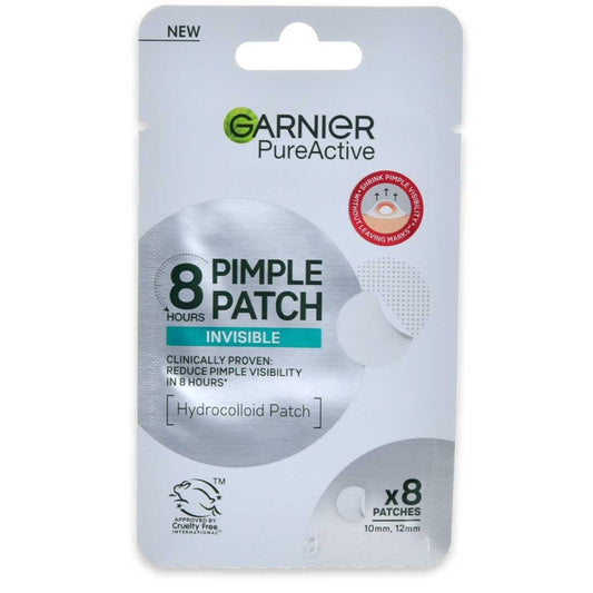 GARNIER PURE ACTIVE PIMPLE PATCH 8 HOURS INVISIBLE 8PZ 10MM 12MM RIDUCE LA VISIBILTA' DEI BRUFOLI IN 8 ORE