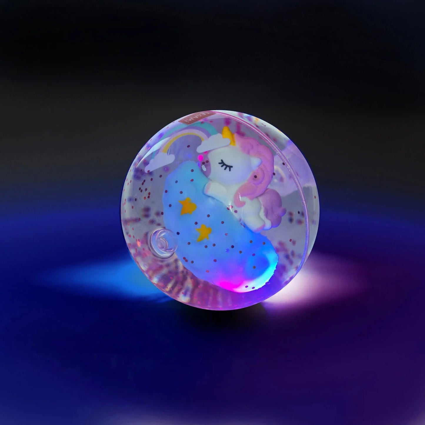 LEGAMI MILANO LIGHT UP BOUNCY BALL PALLINA RIMBALZANTE LUMINOSA UNICORN