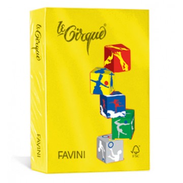 FAVINI LE CIRQUE 500 FOGLI COLORATI A4 80G/M2 GIALLO SOLARE 202