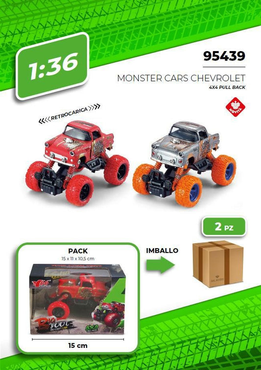 MONSTER CAR CHEVROLET SCALA 1:32 RETROCARICA