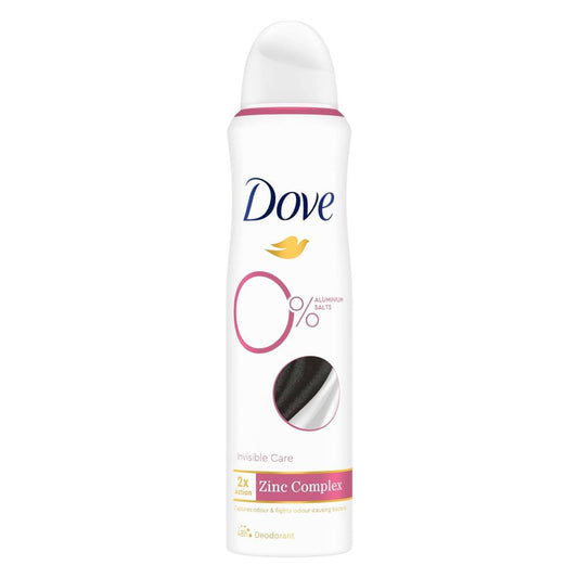 DOVE DEO SPRAY 150ML 0% INVISIBLE CARE 48H