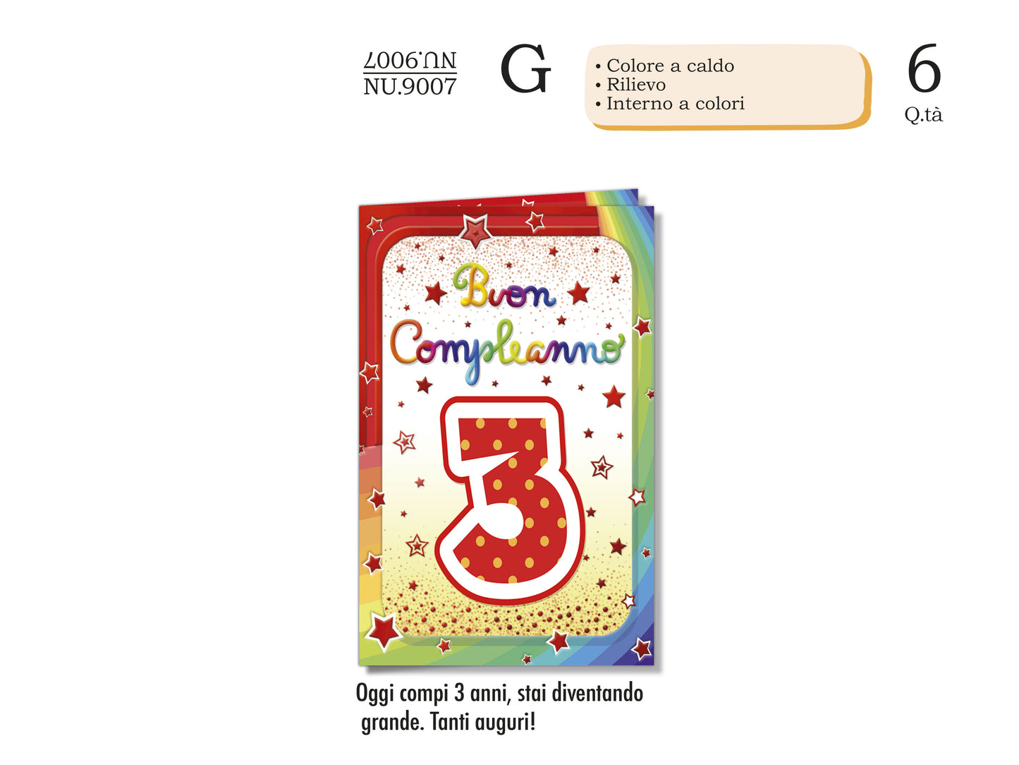 CROMO NB BIGLIETTO NUMERO 3 NU.9007