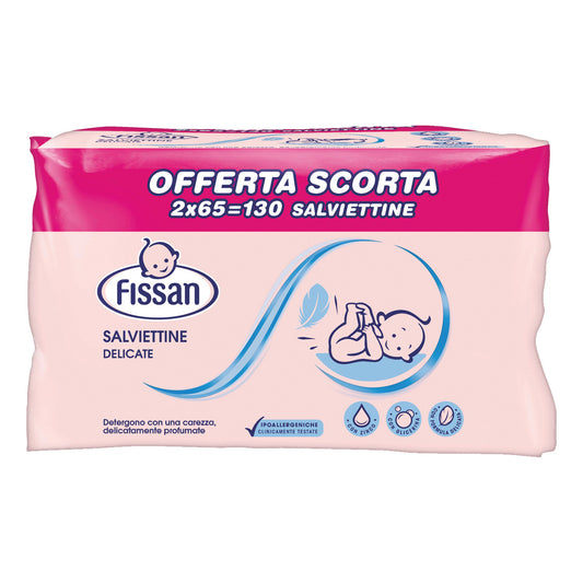 FISSAN BABY SALVIETTINE DELICATE 2X65 = 130 SALVIETTINE