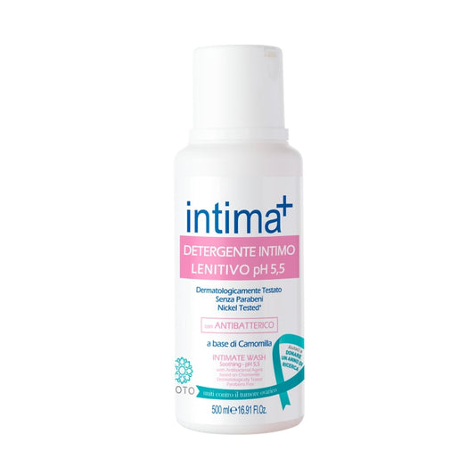 INTIMA+ DETERGENTE INTIMO 500ML LENITIVO PH 5,5 CON ANTIBATTERICO A BASE DI CAMOMILLA