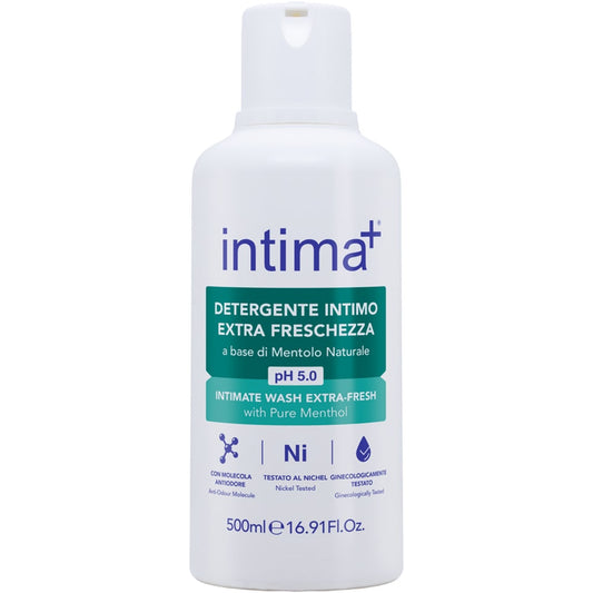 INTIMA+ DETERGENTE INTIMO 500ML EXTRA FRESCHEZZA PH 5,0 A BASE DI MENTOLO NATURALE