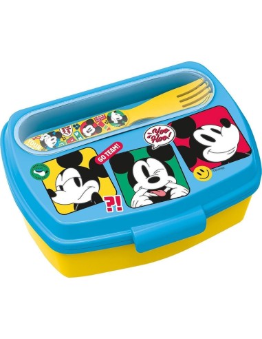 TOPOLINO DISNEY PORTAPRANZO IN PVC CON POSATE