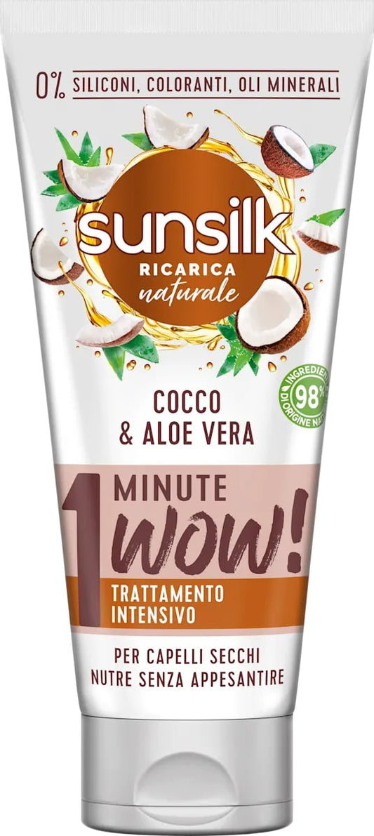 SUNSILK 1 MINUTE WOW TRATTAMENTO INTENSIVO 180ML COCCO & ALOE VERA