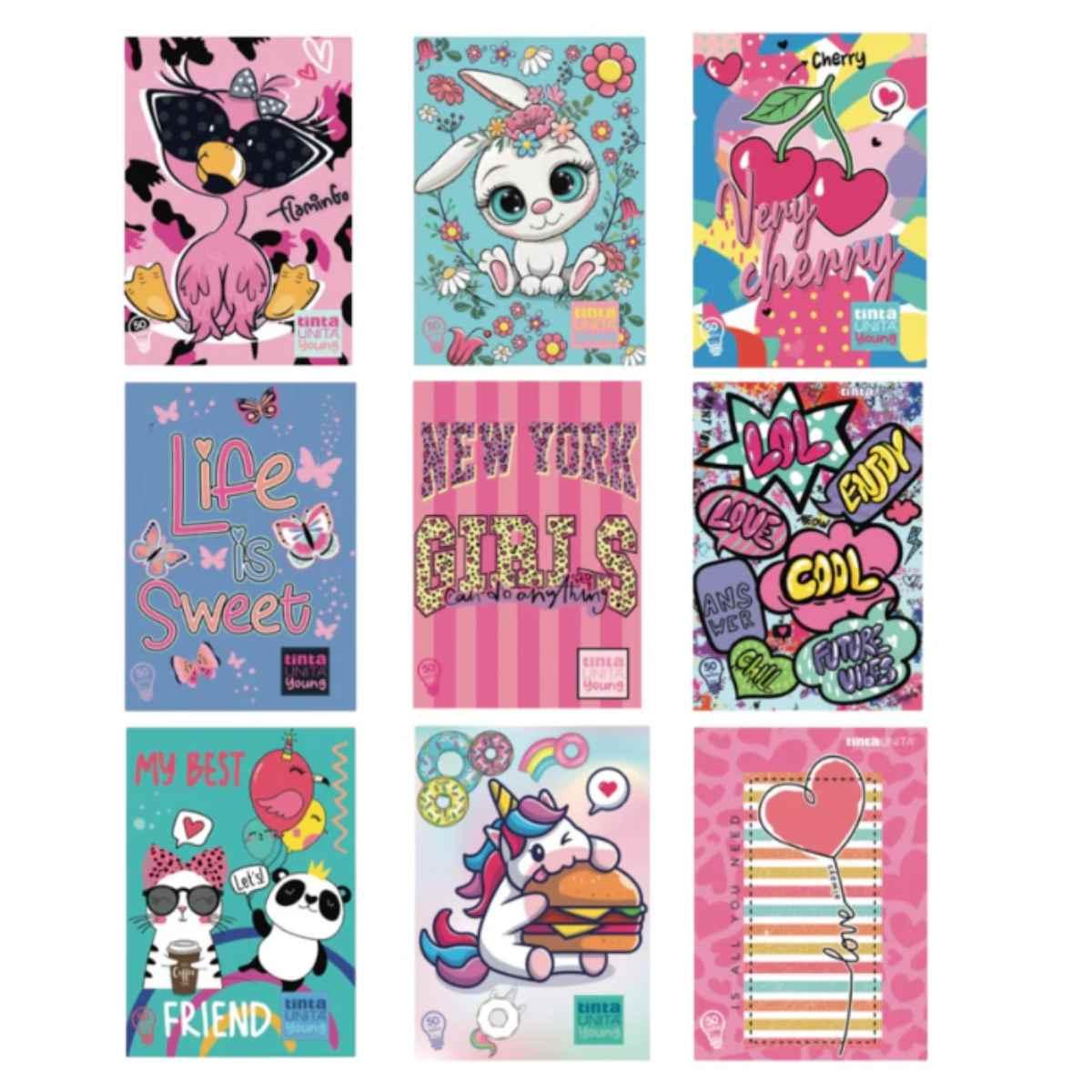 TINTA UNITA QUADERNONE MAXI TRENDY GIRL 24+1 PAGINE 100 GR RIGO Q