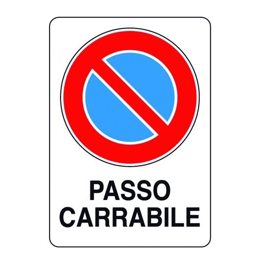 CARTELLO PVC PASSO CARRABILE 20X30