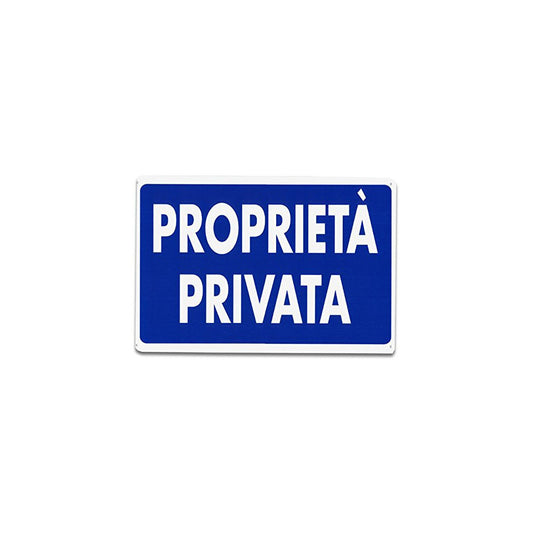 CARTELLO PVC PROPRIETA' PRIVATA 20X30